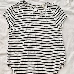 Black and white striped top